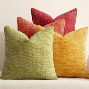 MIULEE Pack of 4 Fall Pillow Covers Soft Decorative